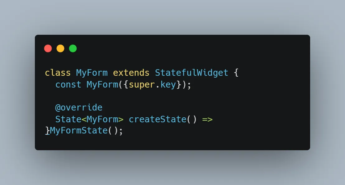 Screenshot Class MyForm