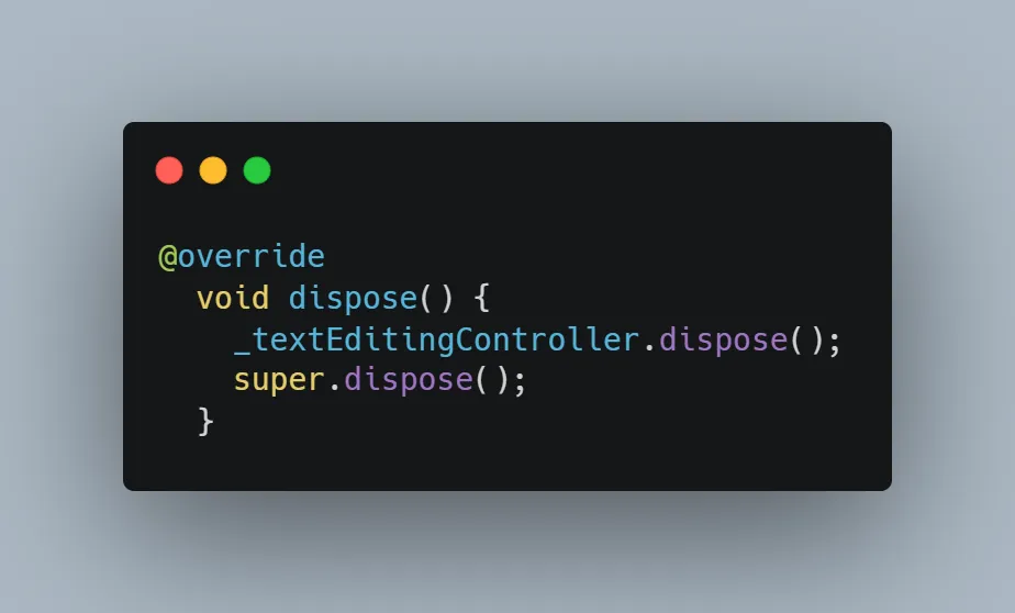 Screenshot dispose method