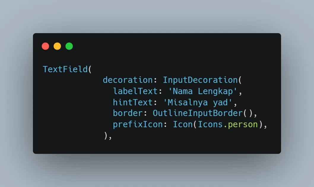 Screenshot TextField decoration