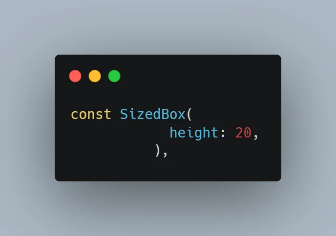Screenshot SizedBox