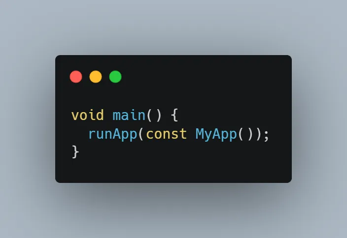 Fungsi main() sebagai entry point aplikasi