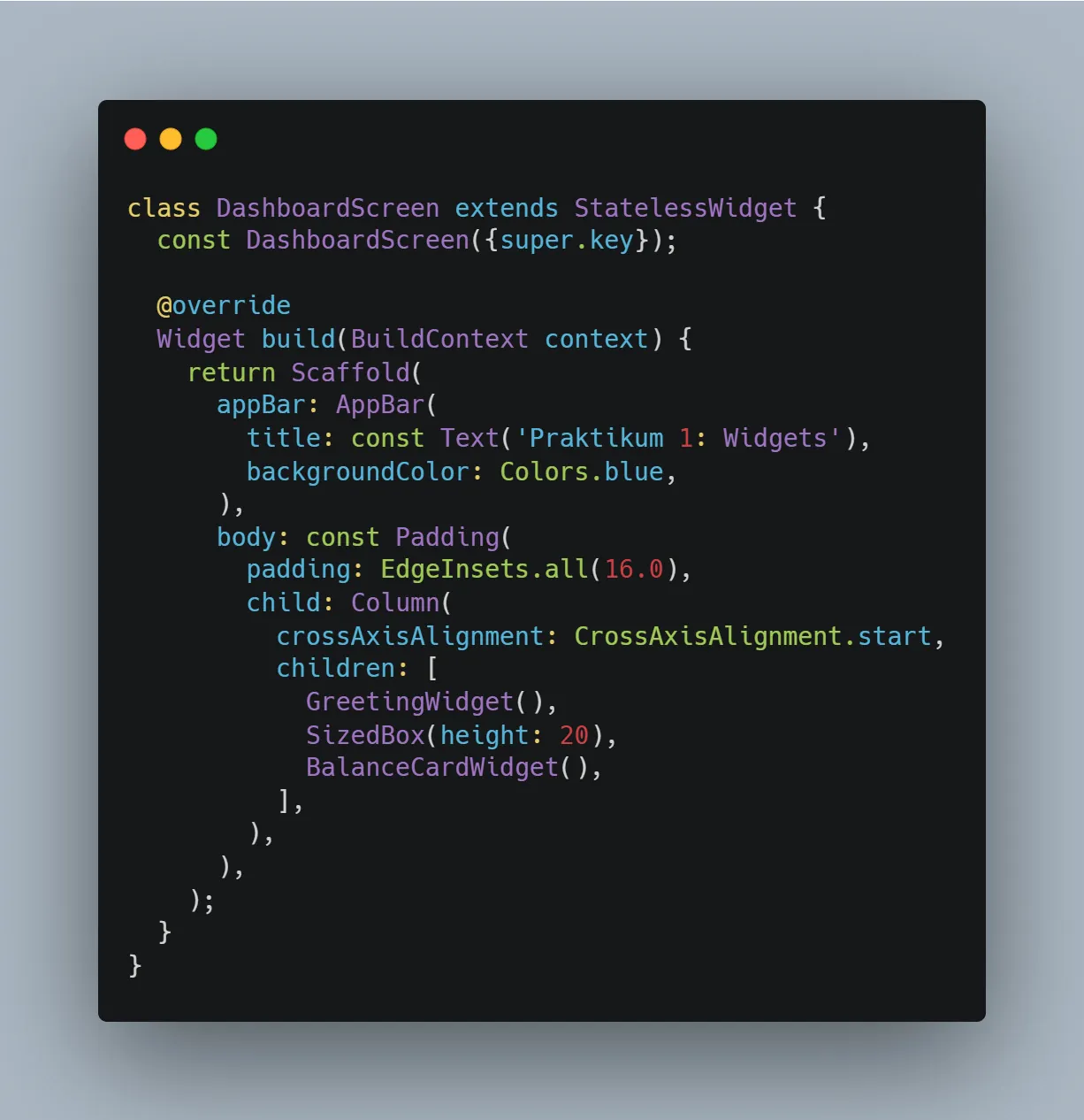 Screenshot DashboardScreen