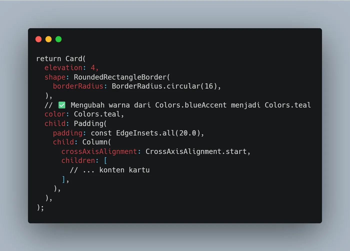 Screenshot Tugas 1 - Color change