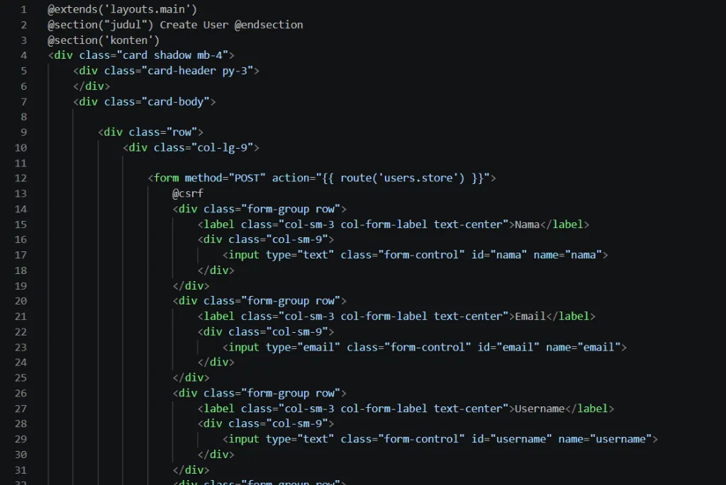 Kode UserController bagian 3